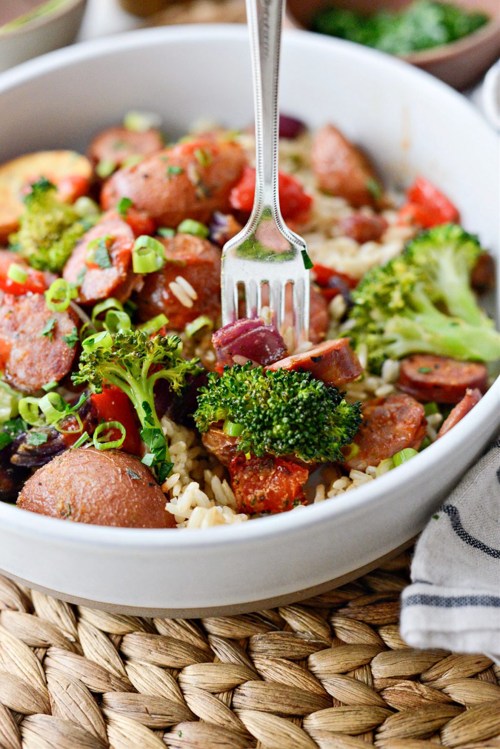 Sheet Pan Andouille Sausage and Vegetables - Simply Scratch