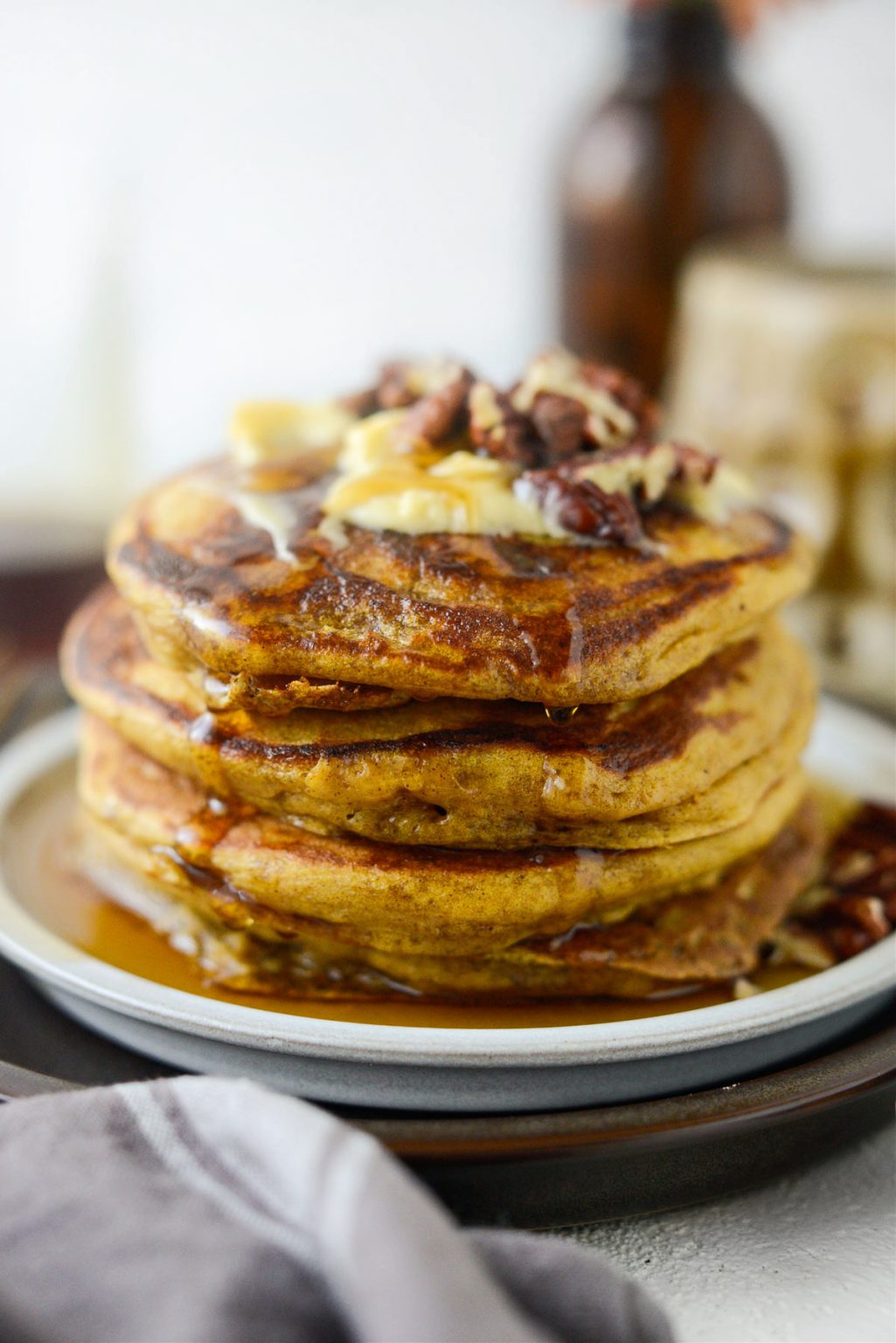 Brown Butter Pumpkin Pancakes - Simply Scratch