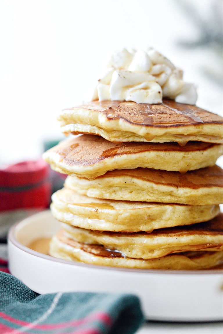 Eggnog Pancakes Simply Scratch