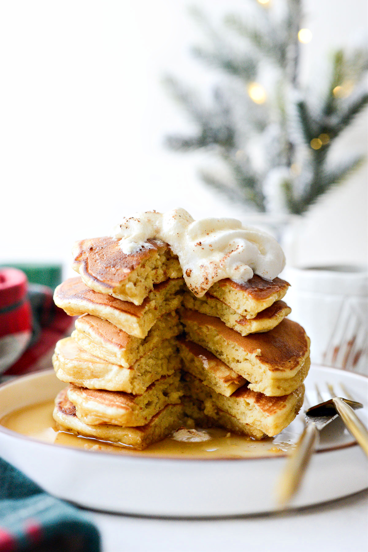 Eggnog Pancakes - Simply Scratch