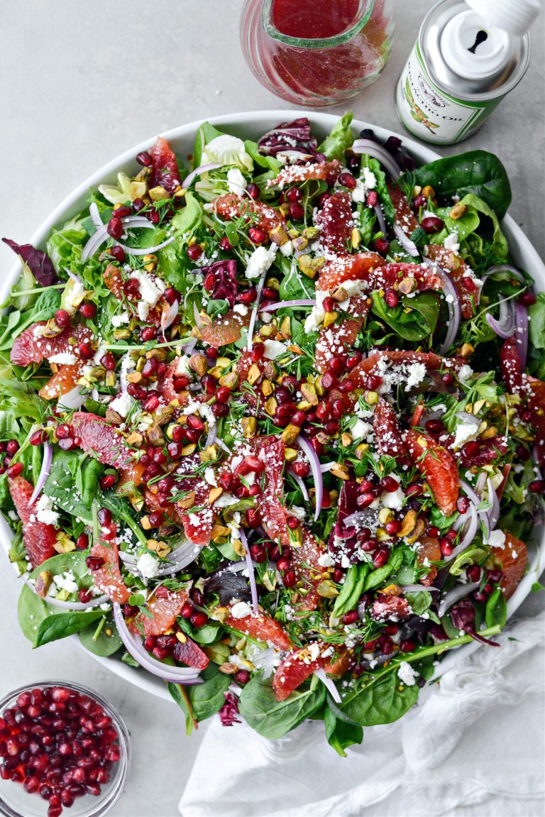 Blood Orange Pistachio Salad with Feta - Simply Scratch