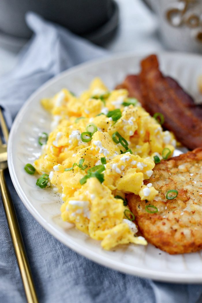Scrambled Eggs with Cottage Cheese - Simply Scratch