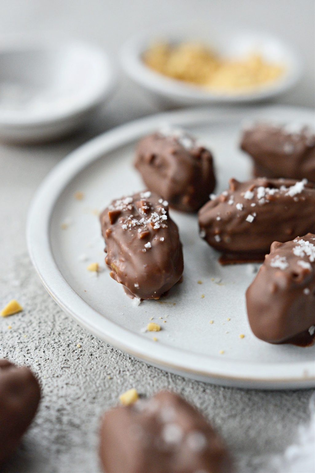 Salted Snickers Stuffed Dates - Simply Scratch