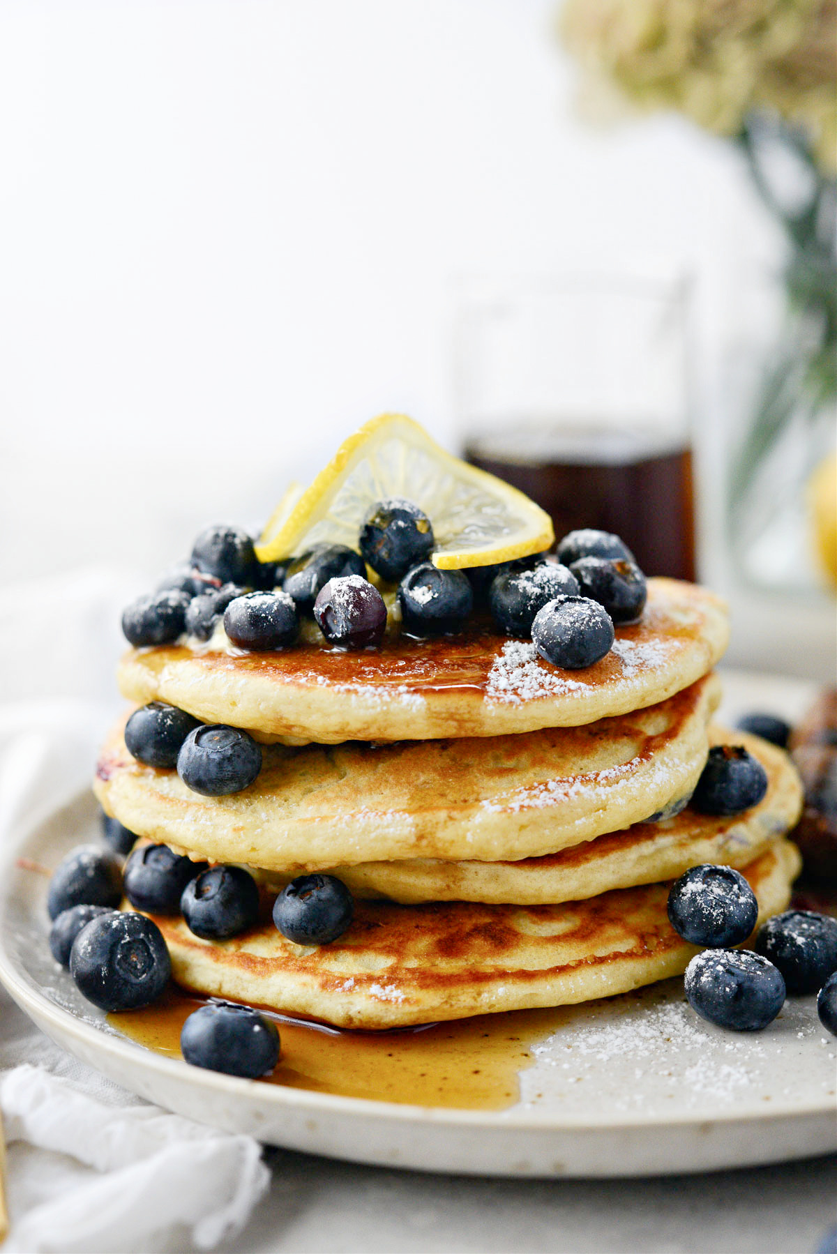 Lemon Blueberry Pancakes - Simply Scratch