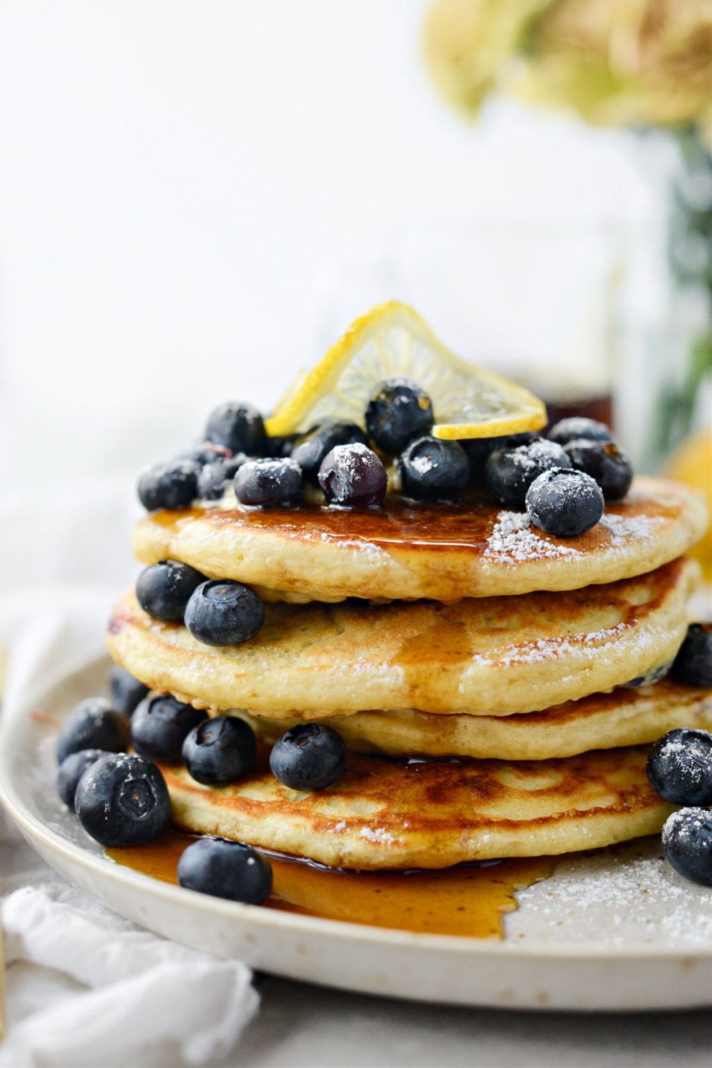 Lemon Blueberry Pancakes - Simply Scratch