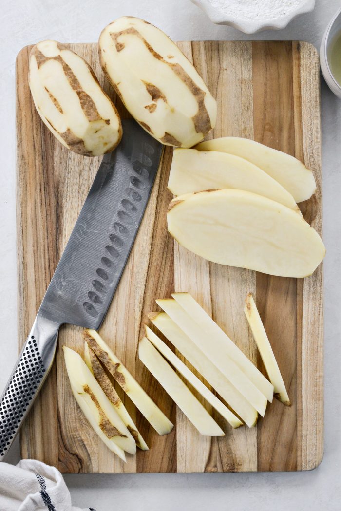 cut potatoes