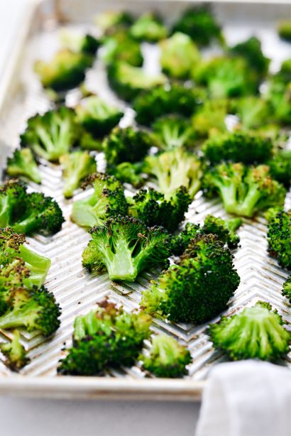 Roasted Broccoli With Chili Garlic Oil And Parmesan - Simply Scratch