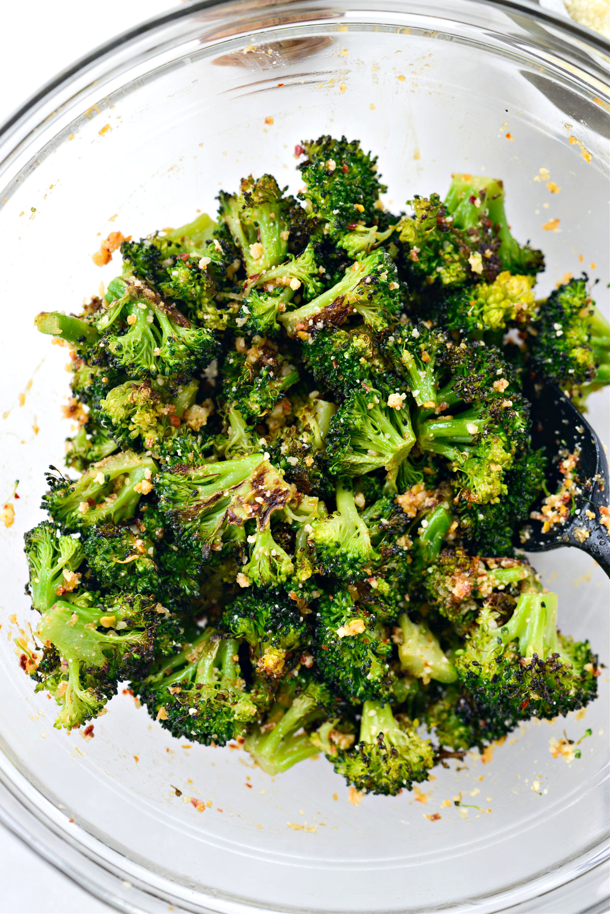 Roasted Broccoli with Chili Garlic Oil and Parmesan - Simply Scratch