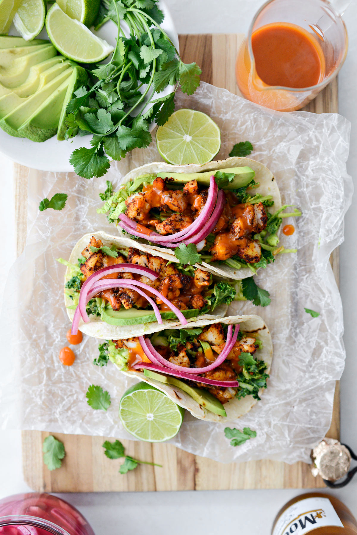 Buffalo Cilantro Lime Shrimp Tacos - Simply Scratch