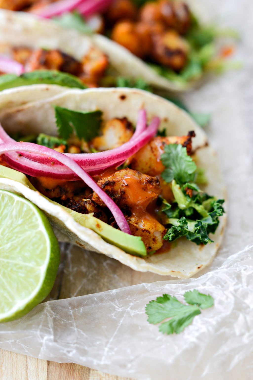 Buffalo Cilantro Lime Shrimp Tacos - Simply Scratch