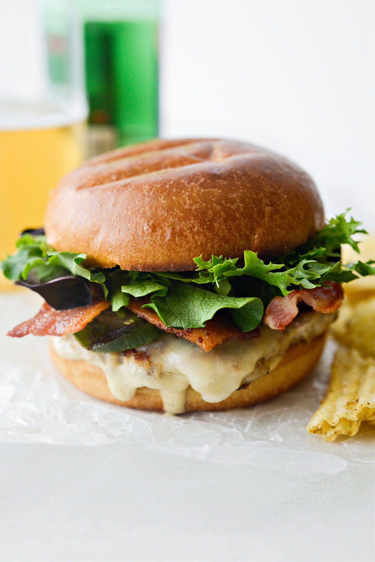 Bacon Jalapeño Chicken Smash Burgers - Simply Scratch