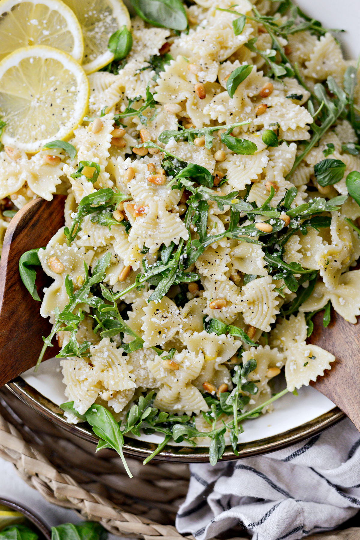 Lemon Basil Parmesan Pasta Salad - Simply Scratch