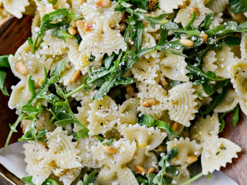 Lemon Basil Parmesan Pasta Salad