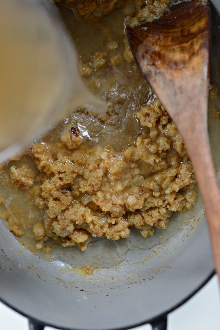 Stir in chicken broth