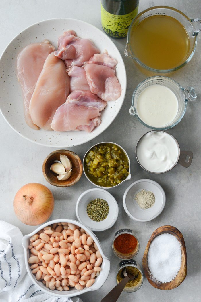 ingredients for White Chicken Chili