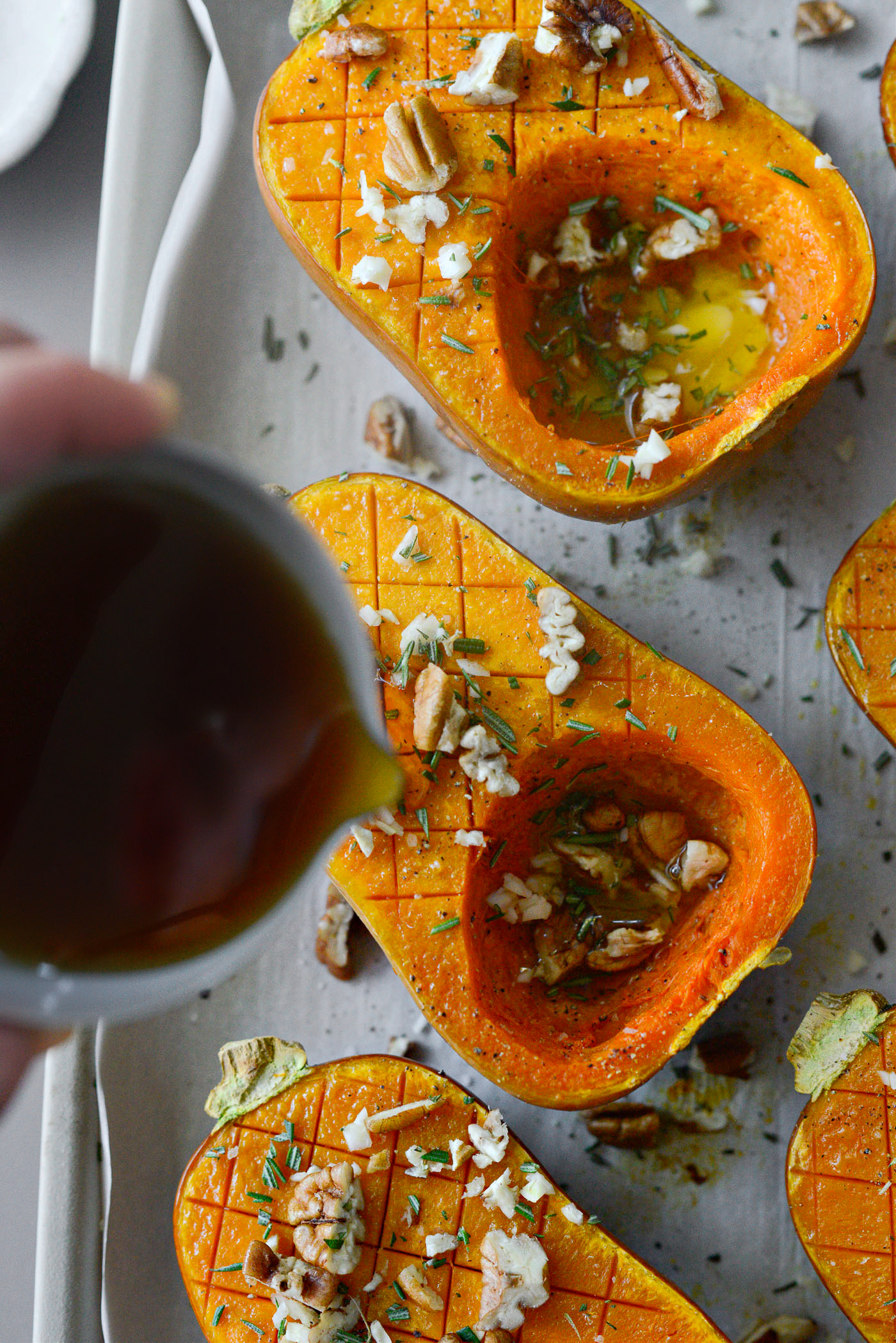 Roasted Maple Rosemary Honeynut Squash - Simply Scratch