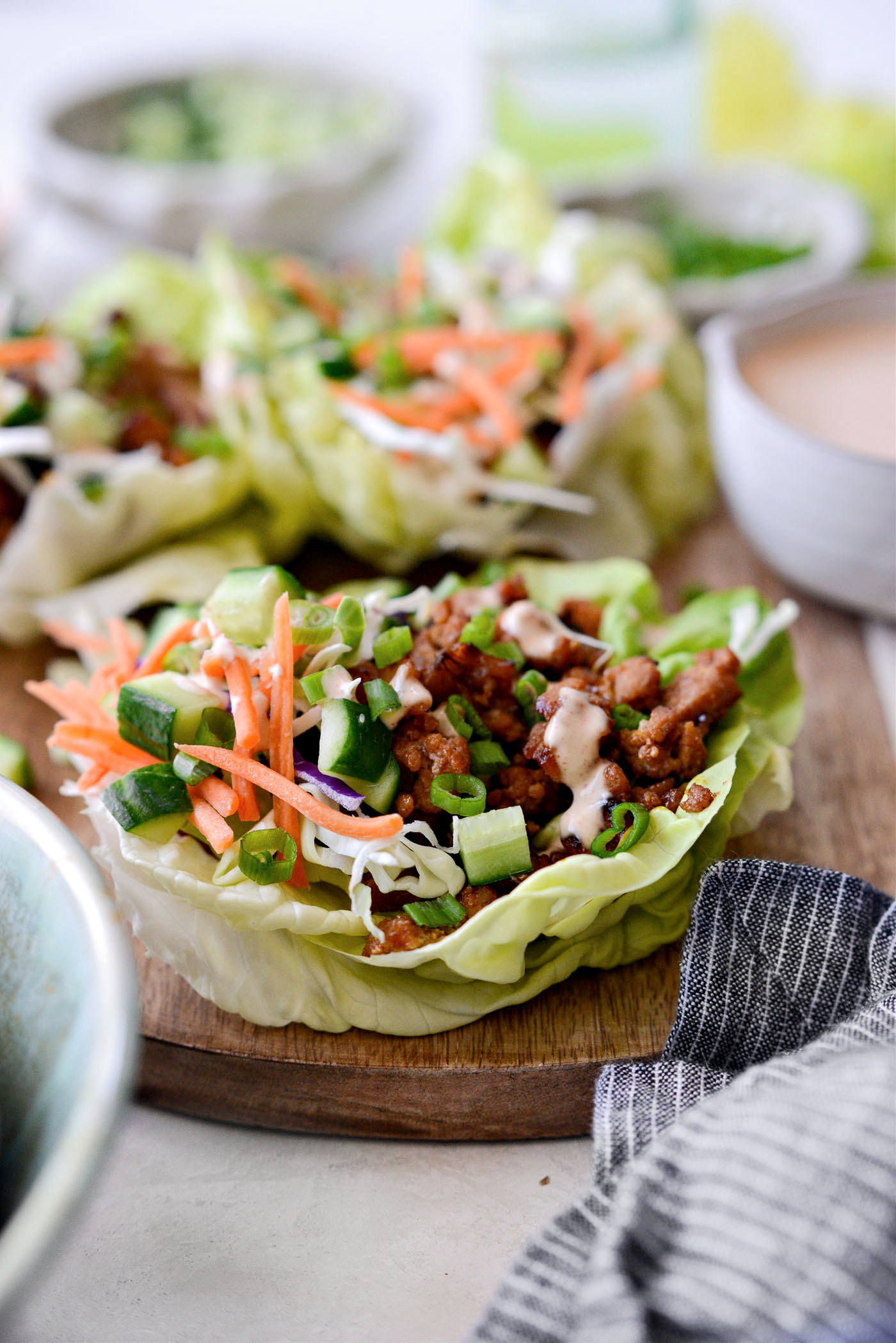 Hot Honey Chicken Lettuce Wraps - Simply Scratch