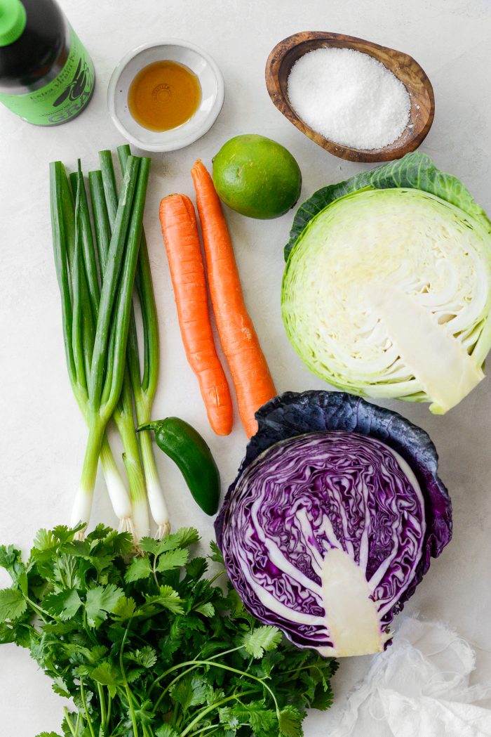 Cilantro Lime Coleslaw ingredients