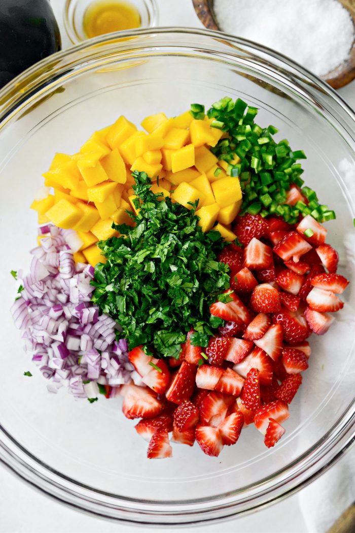 salsa ingredients in bowl