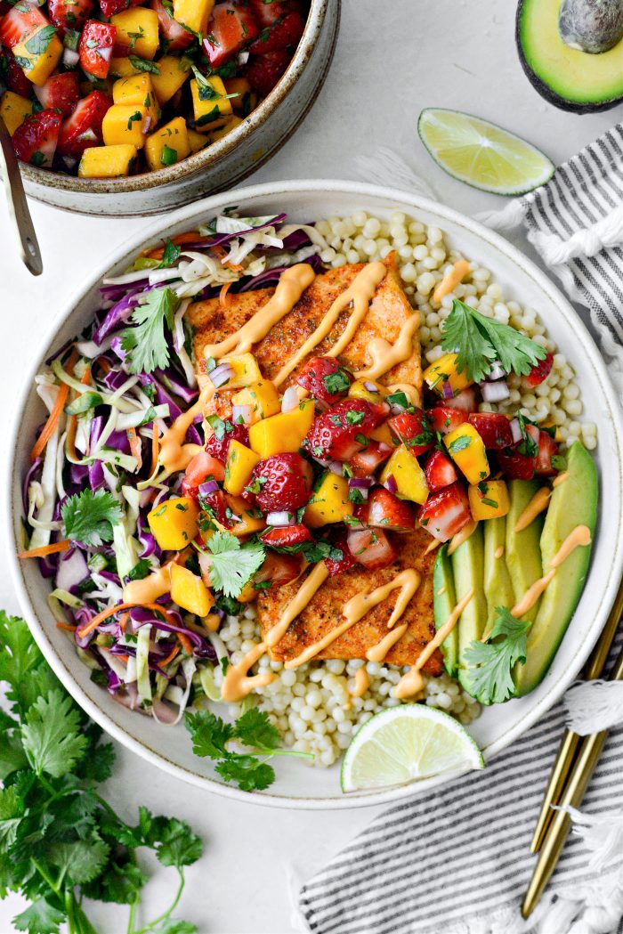 Baja Citrus Salmon with Strawberry Mango Salsa