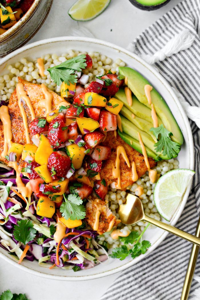 Baja Citrus Salmon with Strawberry Mango Salsa