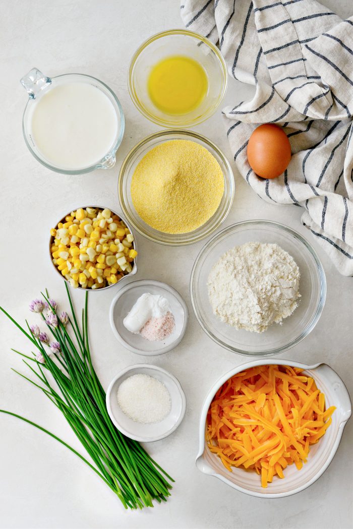 Cheddar Chive Corn Muffins ingredients