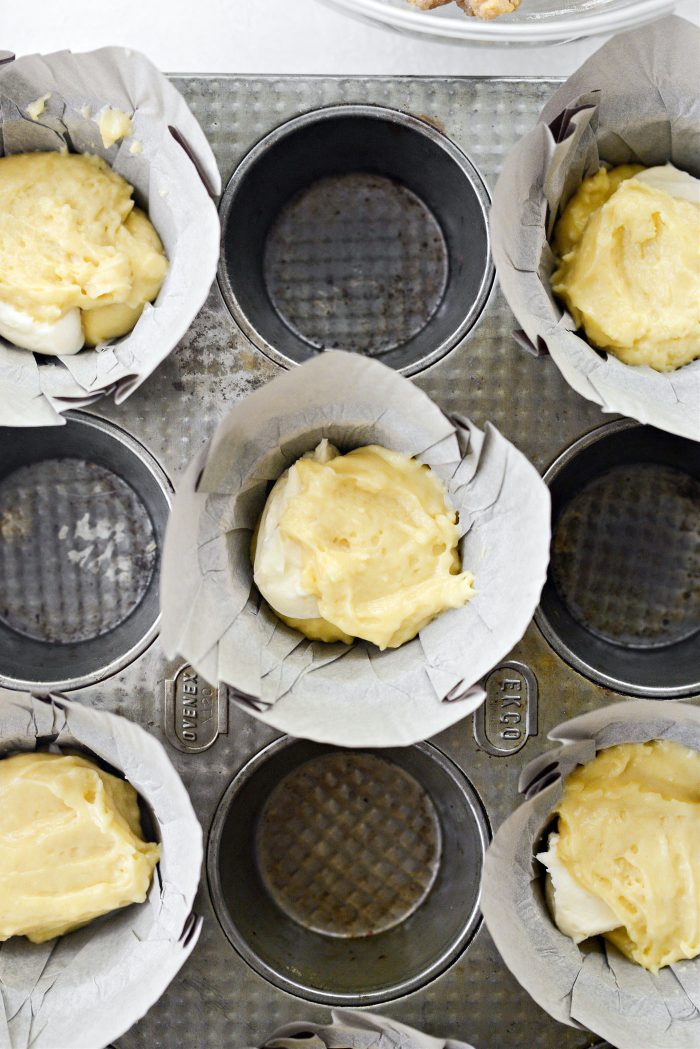 divide remaining batter among muffin liners