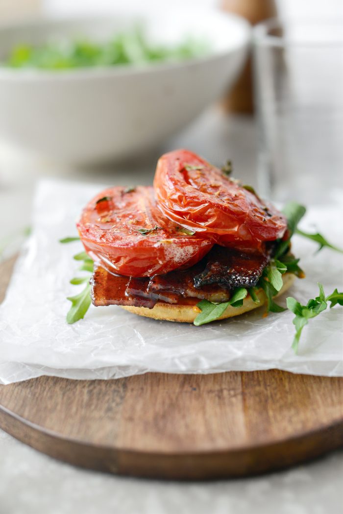 top with roasted tomatoes