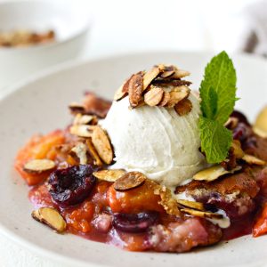 Apricot Cherry Cobbler