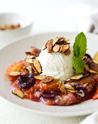 Apricot Cherry Cobbler