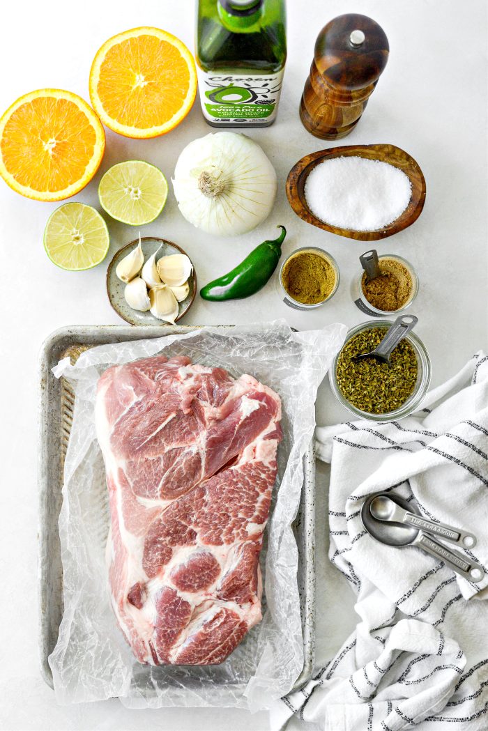 ingredients for Slow Cooker Pork Carnitas