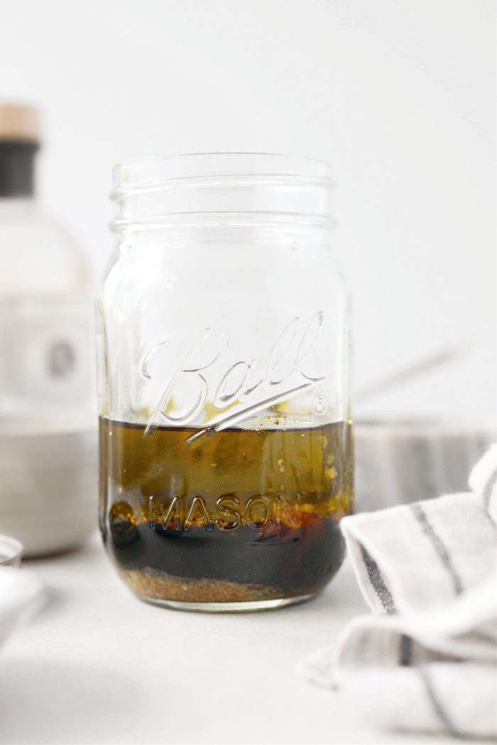 measure and add ingredients to a jar