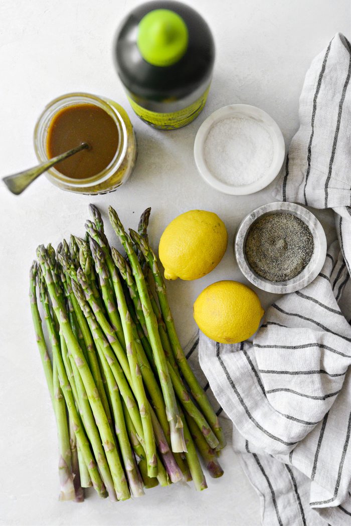 Ingredients for Grilled Asparagus with Balsamic Honey Dijon Vinaigrette