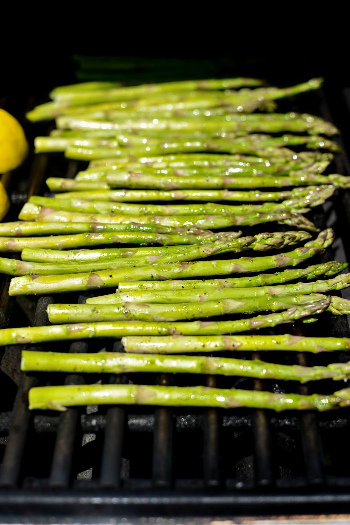 grill asparagus and lemons