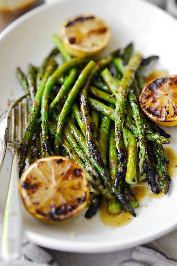 Grilled Asparagus with Balsamic Honey Dijon Vinaigrette