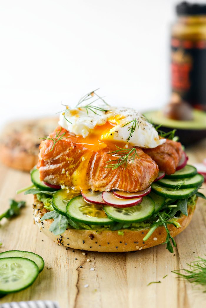 Smoked Salmon Avocado Bagel