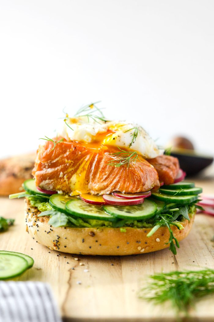 Smoked Salmon Avocado Bagel