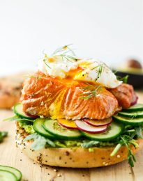 Smoked Salmon Avocado Bagel