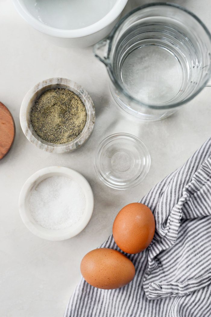 ingredients for Microwave Poached Eggs