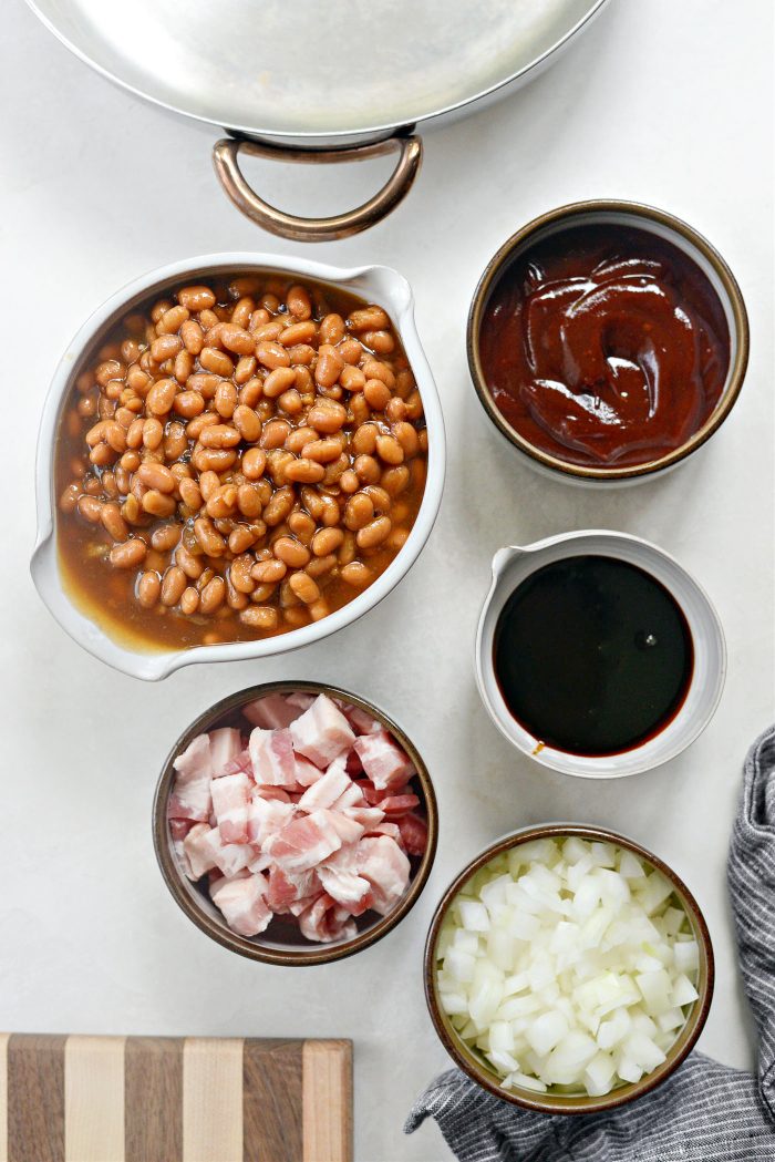 Ingredients for 5-Ingredient Barbecue Bacon Baked Beans