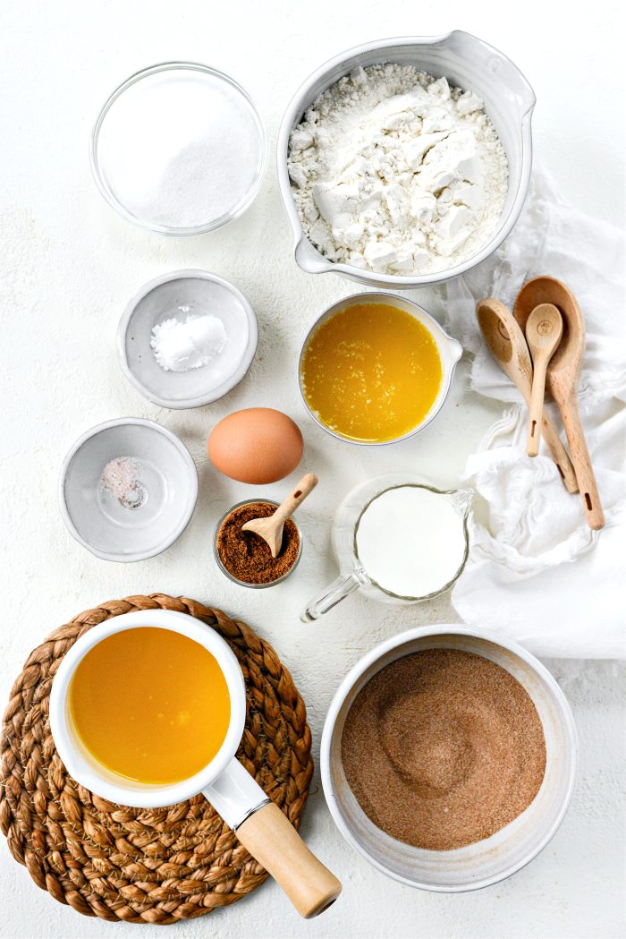 ingredients for Cinnamon Sugar Muffins