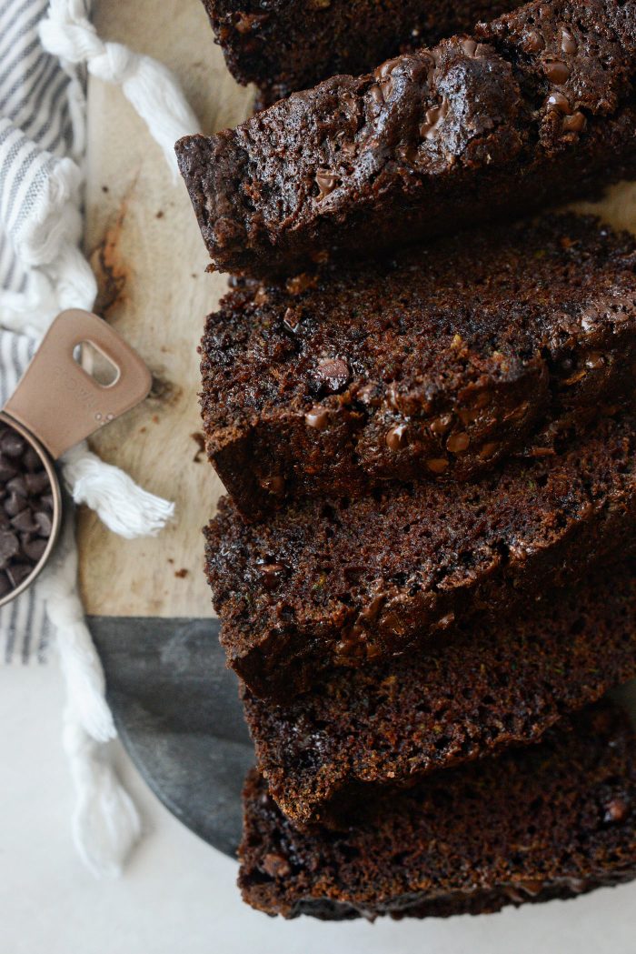 Chocolate Chocolate Chip Zucchini Bread