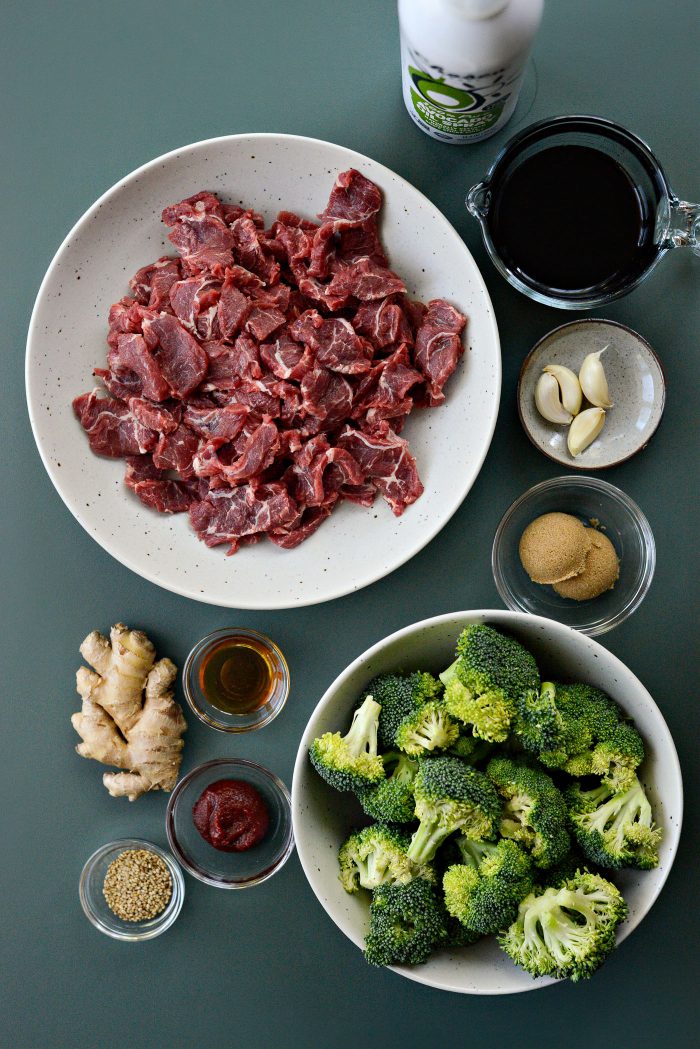 ingredients for Sheet Pan Beef and Broccoli