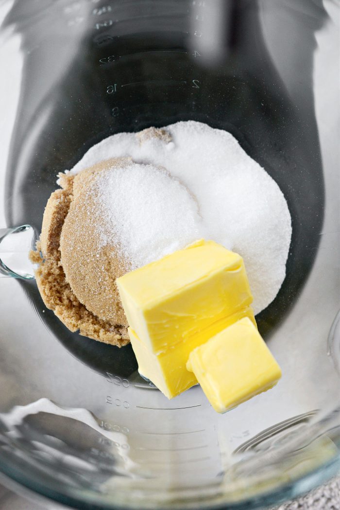 add butter and sugar to stand mixer