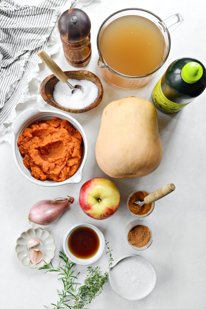 Ingredients for Homemade Fall Pumpkin Soup