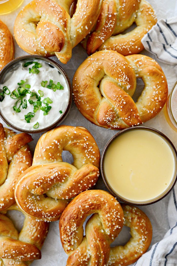 Homemade Soft Pretzels and Cheese Dip