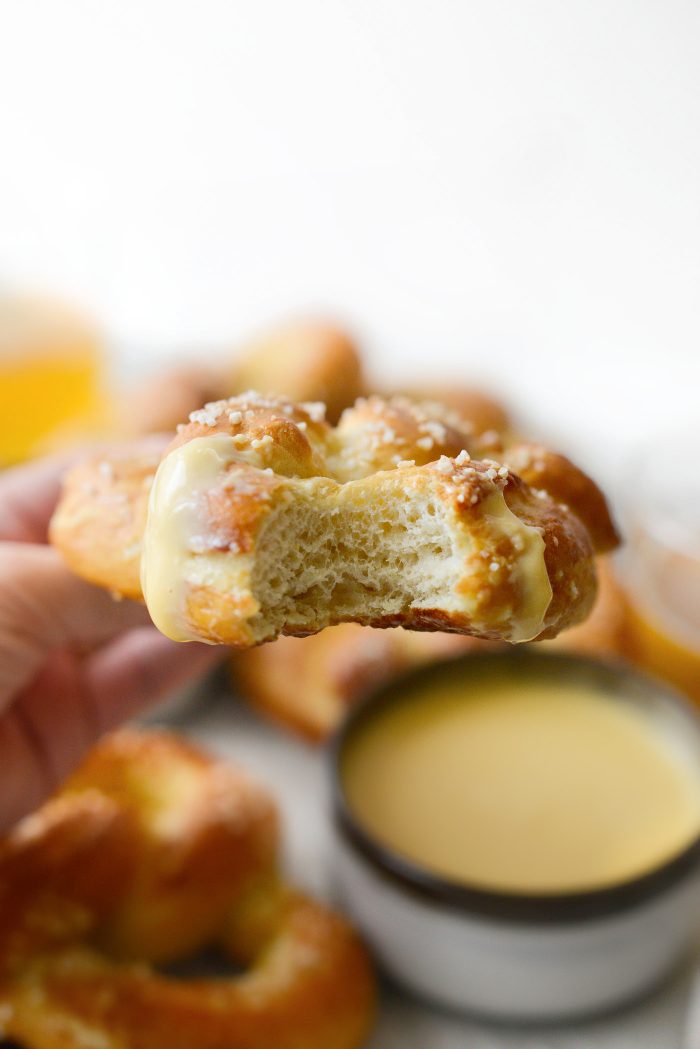 Homemade Soft Pretzels and Cheese Dip