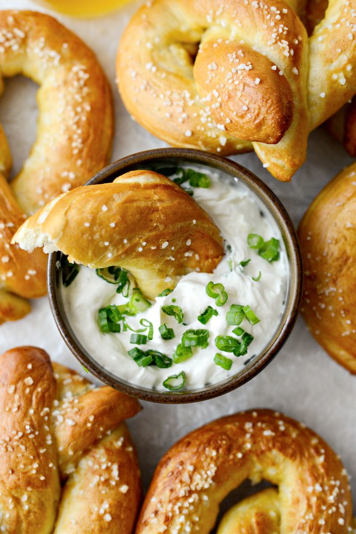 Homemade Soft Pretzels and Cheese Dip