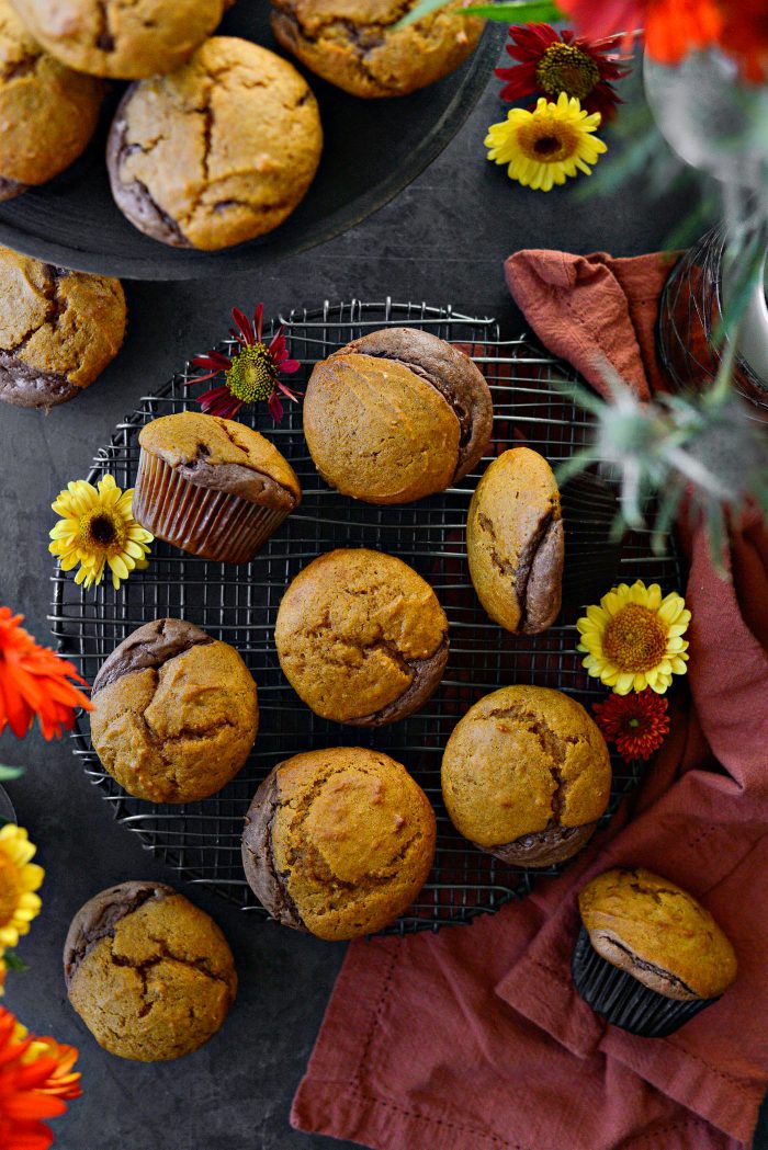 Nutella Cheesecake Pumpkin Muffins