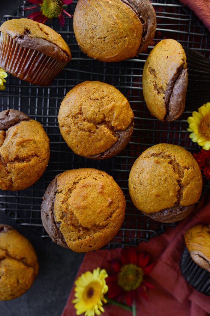 Nutella Cheesecake Pumpkin Muffins